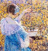 Frieseke, Frederick Carl The Birdcage Norge oil painting reproduction